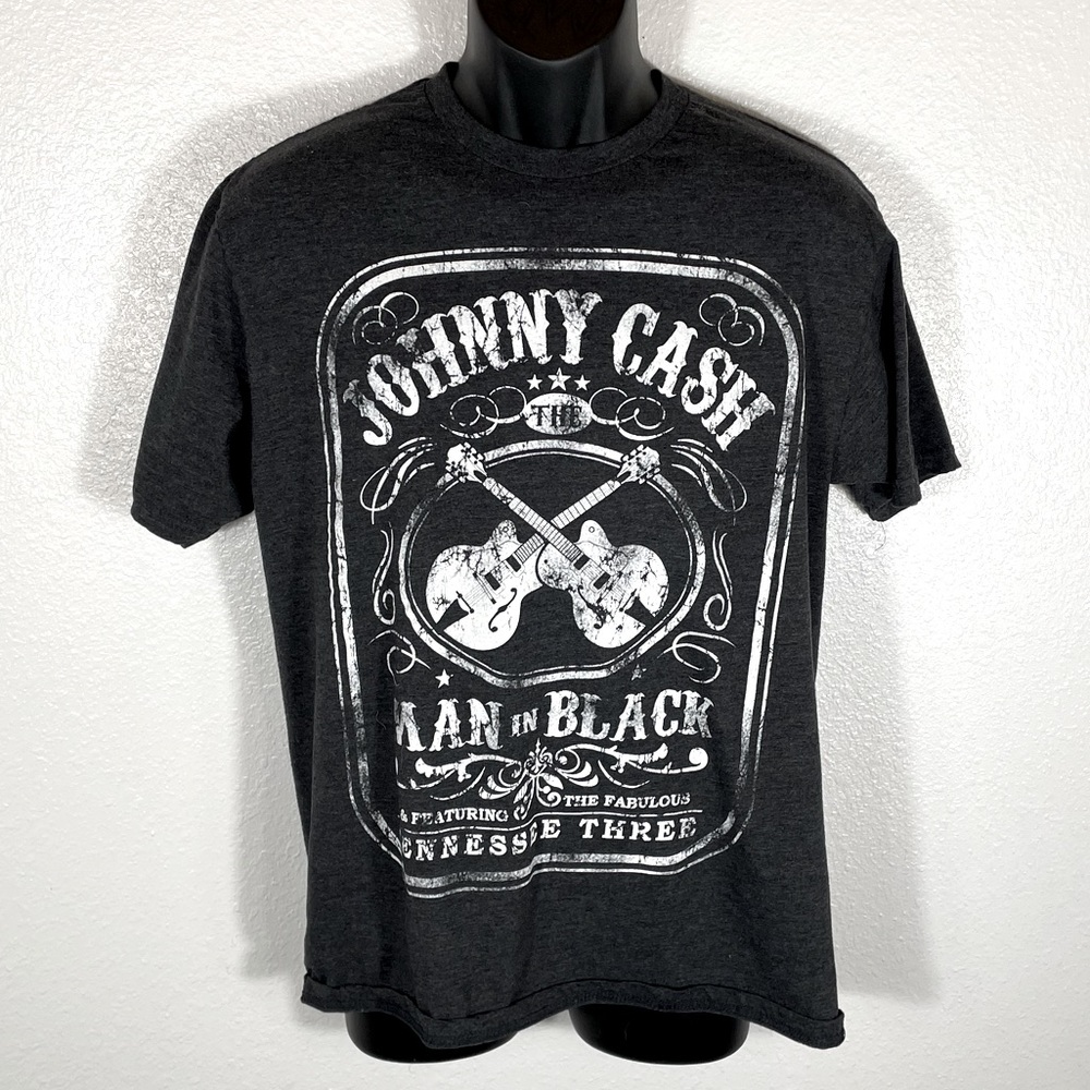 Johnny Cash Large Dark Grey Men’s T-Shirt